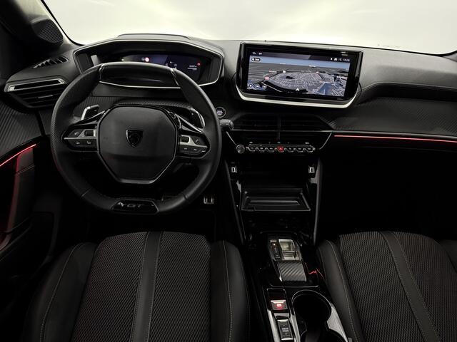 Peugeot 208 Hybrid 145 e-DCS6 GT 360 Camera, Half leder, Navi, Keyless start, Rijstrook correctie, Virtual desk, Sfeerverlichting, Lichtmetalen velgen