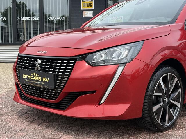 Peugeot 208 1.2 PureTech Blue Lease Allure automaat 131 pk org nl auto nap logisch navi camera climate ctr cruise ctr led half leder/stof lmv 17 inch dealer onderhouden