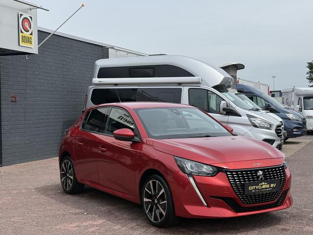 Peugeot 208 1.2 PureTech Blue Lease Allure automaat 131 pk org nl auto nap logisch navi camera climate ctr cruise ctr led half leder/stof lmv 17 inch dealer onderhouden