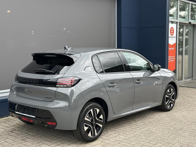 Peugeot 208 1.2 Hybrid 110 PK Allure | Hybride Automaat | Navigatie via Telefoon | Climate Control | Cruise Control | Parkeersensoren V+A | LED Verlichting | Draadloze Apple Carplay / Android Auto | 16" Lichtmetalen Velgen |
