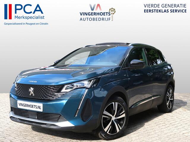 Peugeot 3008 130 Pk * Automaat *** GT *** De Mooiste van Nederland * 100% Benzine * Love It * * Nappa Leder + Massage Verwarming en Elektrisch Verstelbaar * Schuifdak * Navigatie * Dodehoekbewaking * Full Led Koplampen * Elctrische bed. Achterklep * Keyless Entry & St