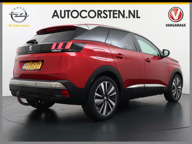Peugeot 3008 T131PK AUT-8 Elek.Stoel+Memory+Verwarmd Trekhaak Navi Cruise Apple Carplay Android 19" Ecc 360°Camera PDC Elek.Achterklep DAB Connect Blue Premium Led Keyless Lane Departure Privacy Glas Regen-Lichtsensor Draadloze lader Pack City Bluetooth Nieuwprijs ¤39