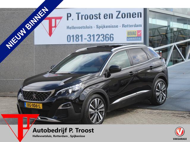 Peugeot 3008 1.2 PureTech GT Line Panoramadak/Dodehoek detectie/Navigatie/Virtual cockpit/Apple carplay/Achteruitrijcamera/Elektrische achterklep/Stoelverwarming/Trekhaak/Keyless/CLimate control/19'' Lichtmetalen velgen.