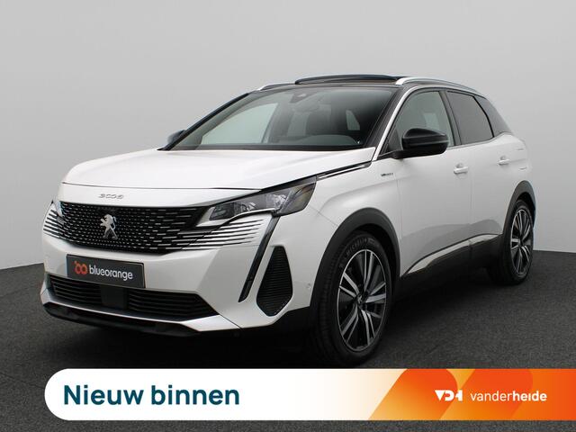 Peugeot 3008 1.6 HYbrid4 GT 300PK Aut8 Pano-Schuifdak, Cruise Controle, Volleder, Memorystoel met massagefunctie, Side Assist, Achteruitrijcamera, Focal Audio, Keyless, Stoelverwarming, Trekhaak, 19" LM Velgen
