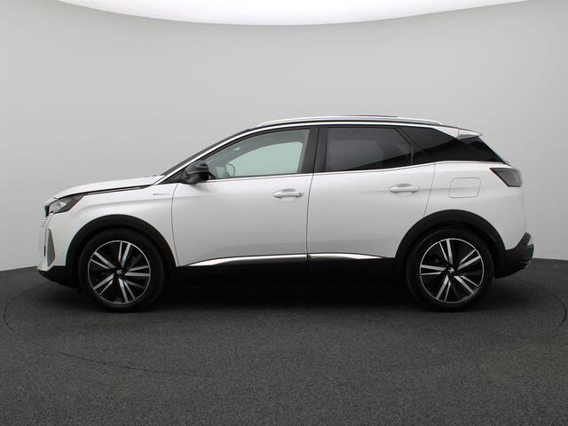 Peugeot 3008 1.6 HYbrid4 GT 300PK Aut8 Pano-Schuifdak, Cruise Controle, Volleder, Memorystoel met massagefunctie, Side Assist, Achteruitrijcamera, Focal Audio, Keyless, Stoelverwarming, Trekhaak, 19" LM Velgen