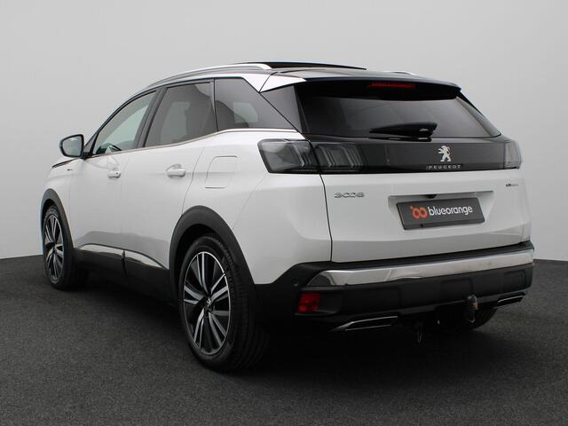 Peugeot 3008 1.6 HYbrid4 GT 300PK Aut8 Pano-Schuifdak, Cruise Controle, Volleder, Memorystoel met massagefunctie, Side Assist, Achteruitrijcamera, Focal Audio, Keyless, Stoelverwarming, Trekhaak, 19" LM Velgen