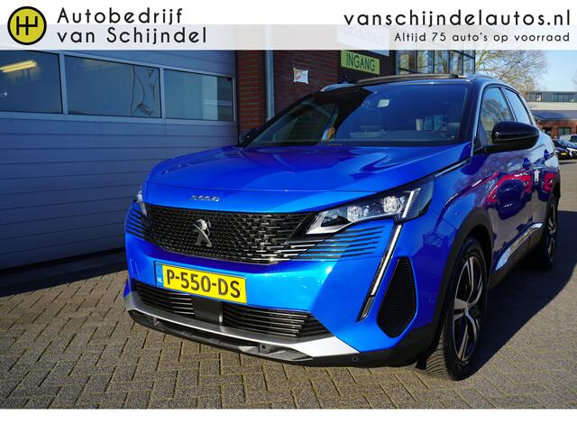 Peugeot 3008 1.2 PURETECH GT ORIGINEEL NEDERLANDS MET NIEUWE DISTRIBUTIERIEM!!! PANORAMADAK ADAPTIEVE CRUISE CAMERA LEDER ANDROID/APPLECARPLAY NAVI 18INCH ELECTR.KLEP PDC V+A FULL LED ENZ...