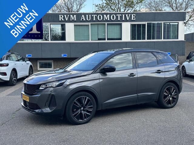 Peugeot 3008 1.6 HYbrid 225 GT Pack Business PANO | BLACK PACK | CAMERA | CRUISE CONTROL ADAPTIEF DODE HOEK SENSOR | ELEK. ACHTERKLEP | STOELVERWARMING| FOCAL AUDIO|