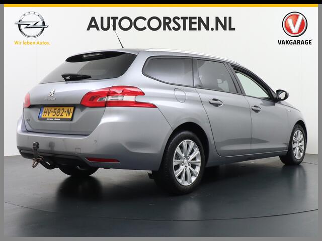 Peugeot 308 SW 1.2T 111PK Navi Ecc Trekhaak Cruise Control Pdc DAB+ Bluetooth Regen-Lichtsensor Led Style PureTech Connect Apps Lmv 16" Privacy Glas Slechts 1.165KG Keurig onderhouden!