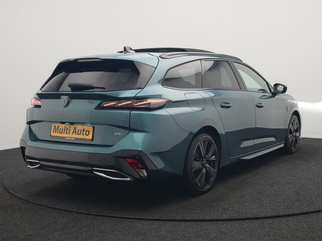 Peugeot 308 SW 1.6 Plug In Hybrid GT Pack Business 225pk Dealer O.H. PHEV | Panodak | Adaptive Cruise | 360 Camera | Lederen Sportstoelen Massage & Memory | Focal Sound | Stoelen & Stuur Verwarmd | Sfeerverlichting | Apple Carplay | Keyless | Navigatie | DAB |