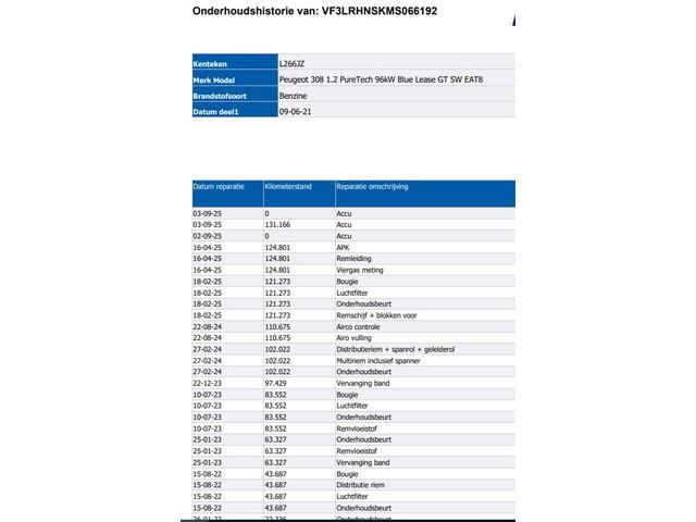 Peugeot 308 SW 1.2 131PK GT Automaat / Distributie vv.bij 102.000KM / Trekhaak / 1/2 Leder / Pdc+Camera / Navi./ Xenon / / Apk 06-2027