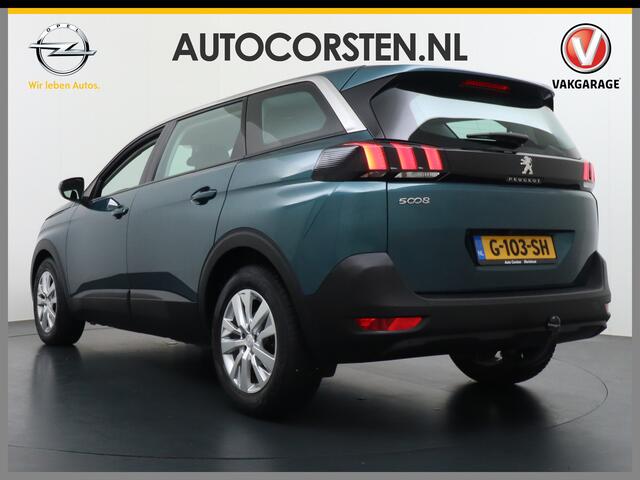 Peugeot 5008 T131PK Autom. 7-Persoons Trekhaak Apple Carplay Android Auto Navi 360°Camera Ecc Cruise Blue Executive DAB+ Pack City Regen-Lichtsensor Verkeersbordlezer Rijstrooksensor Connected services Verkeersbord detectie