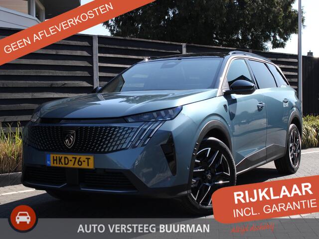 Peugeot 5008 GT 1.2 Hybrid 136PK e-DCS6 Automaat 7P Alcantara Leder, Navigatie, Camera 360, Panoramisch-Open Dak, Elektrische Achterklep