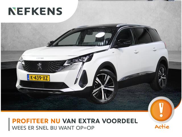 Peugeot 5008 180PK GT | 1ste eigenaar | FOCAL | Schuifkanteldak | Electrische klep | 360'Camera | Alcantara/LEER | Stoelverwarming | Massagestoelen | AppleCarPlay/AndroidAuto | Adaptive Cruise Control | Climate Control | Camera | 7 PERSOONS! | Navigatie | Isofix | Par