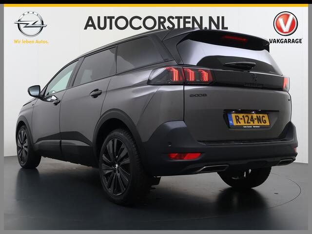 Peugeot 5008 131PK GT 7-Persoons Adap.Cruise 360°Camera 3D-Navi Ecc Apple Carplay Android Auto Keyless Black Pack Pdc Regen-Lichtsensor Privacy Glas Lmv Full-Led Isofix DAB Bluetooth Lane Assist Dodehoekdetectie 1e Eigenaar Dealeronderhouden Origineel Nederlandse Auto