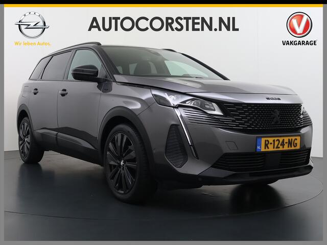 Peugeot 5008 131PK GT 7-Persoons Adap.Cruise 360°Camera 3D-Navi Ecc Apple Carplay Android Auto Keyless Black Pack Pdc Regen-Lichtsensor Privacy Glas Lmv Full-Led Isofix DAB Bluetooth Lane Assist Dodehoekdetectie 1e Eigenaar Dealeronderhouden Origineel Nederlandse Auto