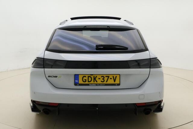 Peugeot 508 SW 1.6 HYbrid PSE Peugeot Sport Engineered | 360 PK | 8-Traps Automaat | VOL opties | Trekhaak | FOCAL | Schuif/kantel dak | Unieke auto | Handsfree achterklep | Elektrisch bedienbare Stoelen