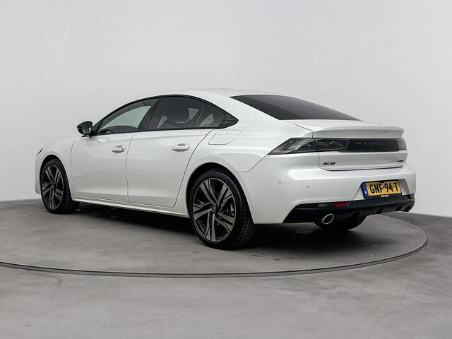Peugeot 508 1.6 HYbrid 180PK GT | 1ste eigenaar | AUTOMAAT | AppleCarPlay/AndroidAuto | Adaptive Cruise Control | Stoelverwarming | 360'Camera | Alcantara/Leer | Sfeerverlichting | FocalSound | Trekhaak | Virt.Cockpit | Keyless | Isofix | Privacy Glass | Parkeersenso