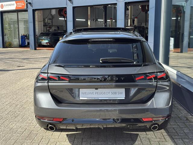 Peugeot 508 SW 1.6 HYbrid 225 PK GT | Facelift Model | Meest Complete Uitvoering | Slechts 8.000 KM | Volledig Lederen Bekleding | Glazen Panorama Schuif-/Kanteldak | Stoelverwarming & Massage | Plug-In Hybride Automaat | Night Vision | 360 Graden Camera | Navigatie 