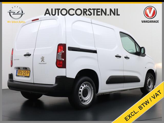 Peugeot PARTNER 1.5 BlueHDI Premium Euro 6 Navi PDC Apple Carplay Android Mirror-Link Airco Cruise Control Bluetooth Led PDC Connected services Betonplex Lat om Lat betimmering Schuifdeur Wifi 1e Eigenaar Euro 6
