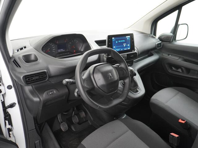 Peugeot PARTNER 1.5 BlueHDI Premium Euro 6 Navi PDC Apple Carplay Android Mirror-Link Airco Cruise Control Bluetooth Led PDC Connected services Betonplex Lat om Lat betimmering Schuifdeur Wifi 1e Eigenaar Euro 6