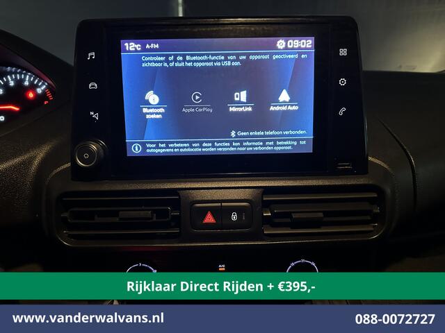Peugeot PARTNER 1.5 BlueHDI 102pk L1H1 Euro6 *Rijklaar Direct Rijden* Airco | Apple Carplay | Cruisecontrol | Trekhaak | Android Auto, Parkeersensoren