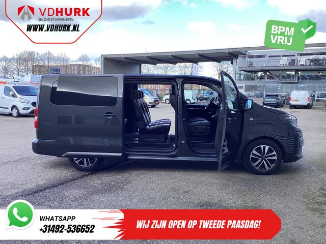 Peugeot Traveller e-Traveller L3 75kWh 348 km WLTP LED/ Snellader/ Pano/ 8 pers/ Adapt.Cruise/ Leder/ 2x Elek.Schuif/ Elek.stoelen/ Massage stoelen/ Stoelverw./ Stuurverw./ Carplay/ Navi/ Camera/ PDC/ LMV/ Climate