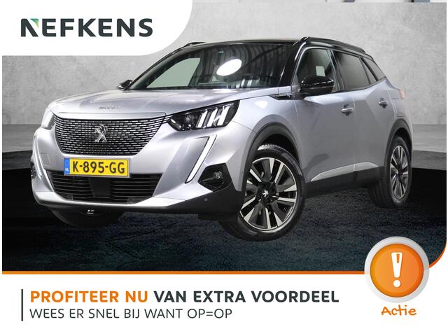Peugeot e-2008 GT 50kWh 136PK | 1ste eigenaar | 3 FASE | AppleCarplay/Android Auto | Accurapport 91% | Schuifkanteldak | Alcantara/LEER | 18"LMV | Camera | AUTOMAAT | Keyless | Adaptive Cruise Control | Climate Control | Camera | FULL LED | Two-Tone | Sfeerverlichting |