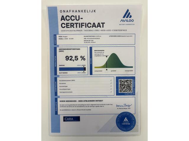 Peugeot e-2008 EV GT Pack 50 kWh |SOH=92,5%| Schuif-/Kanteldak | Adaptieve Cruise Control | Camera | Dodehoekdetectie |