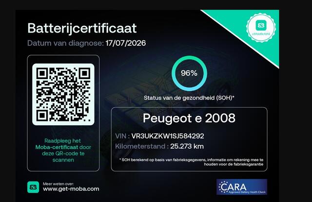 Peugeot e-2008 EV Allure Avantage 54 kWh Vision Plus Pakket / SOH 96% / Camera / Navigatie