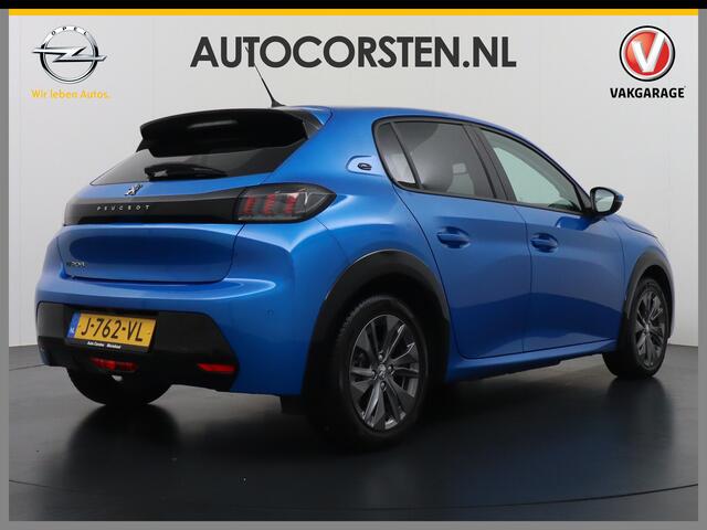 Peugeot e-208 EV 50kWh Adaptive-Cruise Apple Carplay Android Cruise Keyless Led PDC Allure Dab Lmv 16" Bluetooth Regensensor Rijstrooksensor Verkeersbord detectie