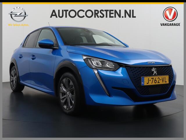 Peugeot e-208 EV 50kWh Adaptive-Cruise Apple Carplay Android Cruise Keyless Led PDC Allure Dab Lmv 16" Bluetooth Regensensor Rijstrooksensor Verkeersbord detectie