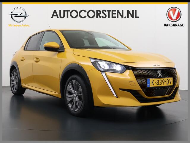 Peugeot e-208 EV 50kWh Navi 360°Camera Apple Carplay Android 1/2 Leer Ecc Cruise Control Allure SOH 90% Lmv 16" Led lane Assist DAB Bluetooth Regen-Lichtsensor Isofix Keyless 1e Eigenaar Origineel Nederlandse Auto