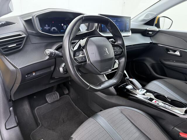 Peugeot e-208 EV 50kWh Navi 360°Camera Apple Carplay Android 1/2 Leer Ecc Cruise Control Allure SOH 90% Lmv 16" Led lane Assist DAB Bluetooth Regen-Lichtsensor Isofix Keyless 1e Eigenaar Origineel Nederlandse Auto