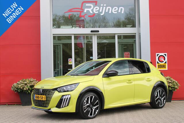 Peugeot e-208 EV GT 156PK 51 kWh | WARMTEPOMP | ALCANTARA "EXECUTIVE INTERIOR" (STOEL VERWARMING/ELEKTRISCH VERSTELBARE BESTUUDERSSTOEL MET MASSAGE FUNCTIE/ALCANTARA BEKLEDING | METAALLAK "JAUNE AGUENDA" | DRIVE ASSIST PLUS PACK (ADAPTIVE CRUISE CONTROL/STOP & GO FUNCT