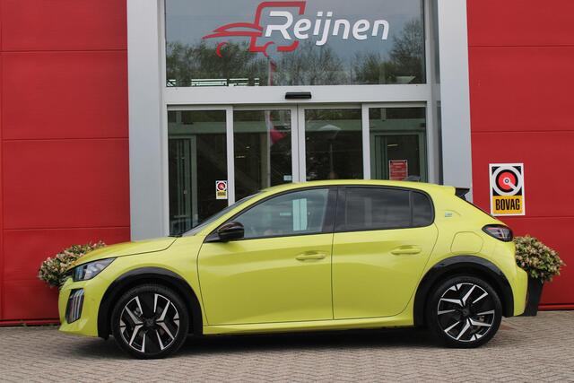 Peugeot e-208 EV GT 156PK 51 kWh | WARMTEPOMP | ALCANTARA "EXECUTIVE INTERIOR" (STOEL VERWARMING/ELEKTRISCH VERSTELBARE BESTUUDERSSTOEL MET MASSAGE FUNCTIE/ALCANTARA BEKLEDING | METAALLAK "JAUNE AGUENDA" | DRIVE ASSIST PLUS PACK (ADAPTIVE CRUISE CONTROL/STOP & GO FUNCT