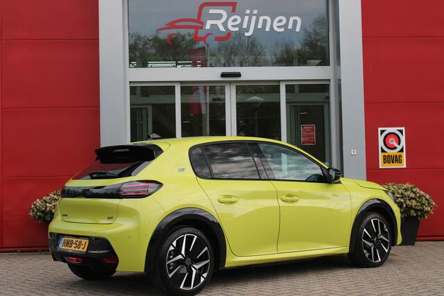 Peugeot e-208 EV GT 156PK 51 kWh | WARMTEPOMP | ALCANTARA "EXECUTIVE INTERIOR" (STOEL VERWARMING/ELEKTRISCH VERSTELBARE BESTUUDERSSTOEL MET MASSAGE FUNCTIE/ALCANTARA BEKLEDING | METAALLAK "JAUNE AGUENDA" | DRIVE ASSIST PLUS PACK (ADAPTIVE CRUISE CONTROL/STOP & GO FUNCT
