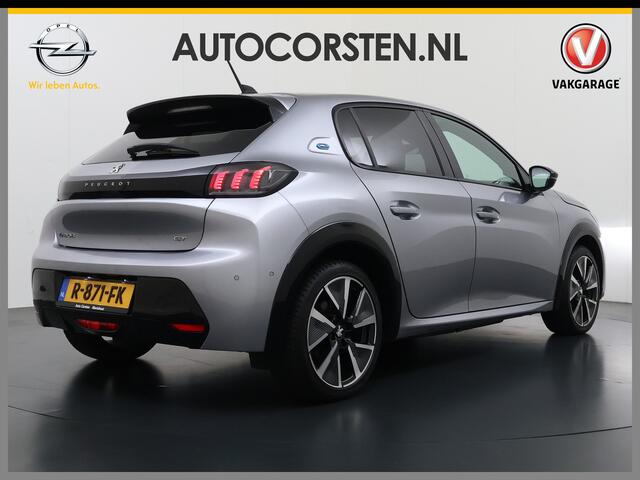 Peugeot e-208 EV GT 350 50kWh Navi Ecc 360°Camera Panoramadak Apple Carplay Android Auto Adap.Cruise Stoelverwarming Privacy Glas DAB+ Bluetooth Keyless Dodehoekdetectie 1e Eigenaar Origineel Nederlandse Auto Dealeronderhouden
