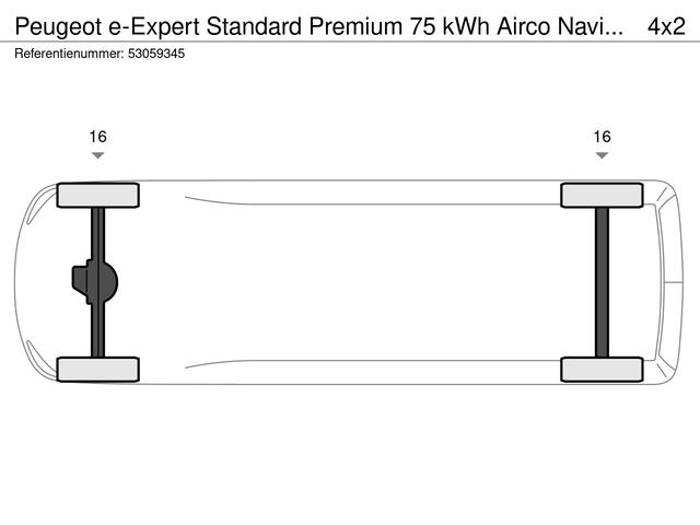 Peugeot e-Expert Standard Premium 75 kWh Airco Navi App Connect Cruise Control 314km Actieradius/75 kWh