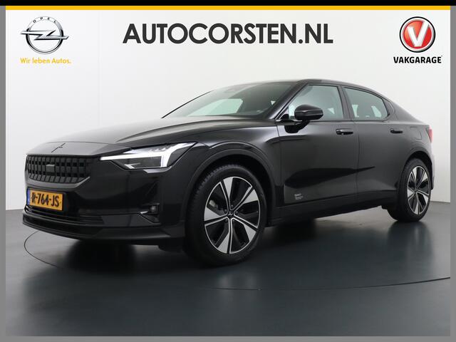 Polestar 2 Long Range 78 kWh Sleutelloos(Telefoon-sleutel) Adaptive-Cruise Carplay Android 360-Camera 19"LM Led-Pixel-Lamp WiFi PDC-a+v Park-Assist System-Home-Link Elektr.Klep Google Maps E Phone-Connect.Stoel-Verwarmd 1500kg-trekvermogen OnePedal drive Licht+Zicht