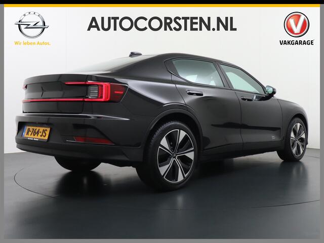 Polestar 2 Long Range 78 kWh Sleutelloos(Telefoon-sleutel) Adaptive-Cruise Carplay Android 360-Camera 19"LM Led-Pixel-Lamp WiFi PDC-a+v Park-Assist System-Home-Link Elektr.Klep Google Maps E Phone-Connect.Stoel-Verwarmd 1500kg-trekvermogen OnePedal drive Licht+Zicht