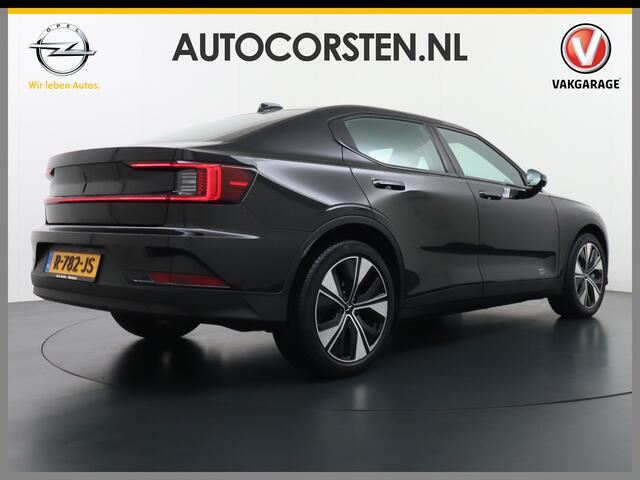 Polestar 2 Long Range 78 kWh Sleutelloos (GSM-sleutel) Adaptive-Cruise Carplay Android 360-Camera 19"LM Led-Pixel-Lamp WiFi PDC-a+v Park-Assist System-Home-Link Elektr.Klep Google Maps E Phone-Connect.Stoel-Verwarmd 1500kg-trekvermogen OnePedal drive Licht+Zichtpakk