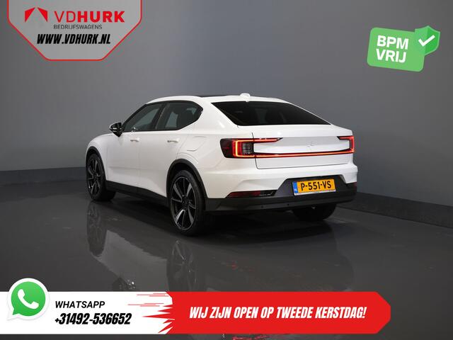 Polestar 2 Long Range 78 kWh 551 WLTP LED/ Adapt.Cruise/ Pano/ Stuurverw./ Stoelverw./ Memory/ Navi/ Carplay/ Climate/ Camera/ 20'' LMV