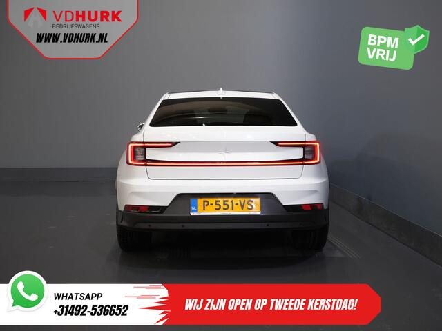 Polestar 2 Long Range 78 kWh 551 WLTP LED/ Adapt.Cruise/ Pano/ Stuurverw./ Stoelverw./ Memory/ Navi/ Carplay/ Climate/ Camera/ 20'' LMV