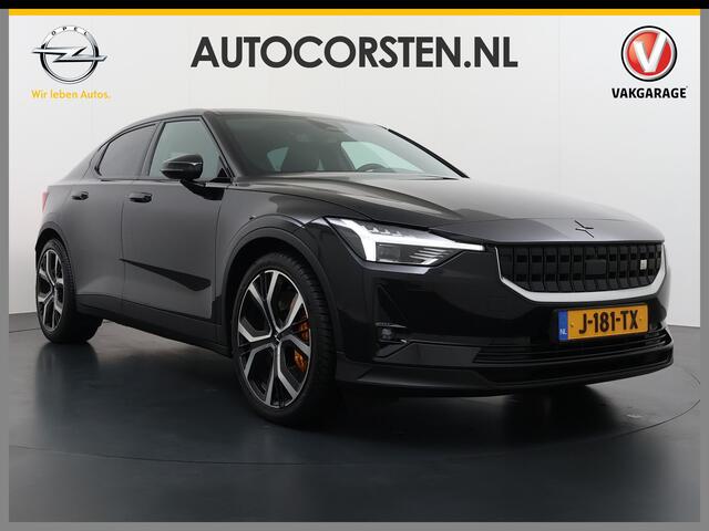 Polestar 2 Long Range PERFORMANCE Dual Motor AWD Launch Edition 78kWh Adap.Cruise Pano-Dak Harman&Kardon®-Audio Leder-Alcantara Navi Ecc Apple Carplay Android Auto 360°Camera SOH 91% 4WD Stuur-Stoel-Achterbankverwarming Elek.Achterklep Privacy Glas Lmv 20" Led Dodeh
