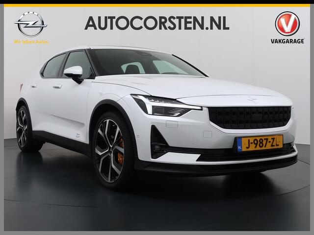 Polestar 2 78kWh 408PK PERFORMANCE 0-100 4,7sec. Long Range Pano-dak Elektr.Stoel+Stuur-verwarmd GSM-Key (semi-)-AutoPilot AWD GSM-Sleutel (Digital-Key) Harman-Kardon Dual Motor 20" Adap.Cruise Ohlins-dempers Brembo-Remmen Apple Carplay Android Au SOH 93% Google-And