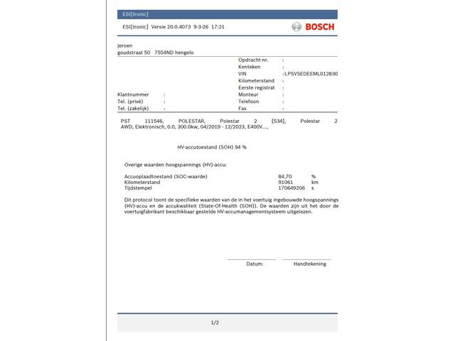 Polestar 2 Long Range Dual Motor Performance Pack 78kWh | Pano | 360 | Harman/Kardon | SoH 94% |