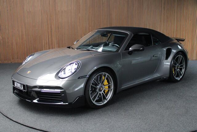 Porsche 911 Cabrio 3.8 Turbo S Carbon PDCC Keramisch Matrix 360 Leer Navi Burmester Stoelventilatie Memory seats PDC Stoelverwarming Climate Stuurverwarming PTV Plus PDLS+