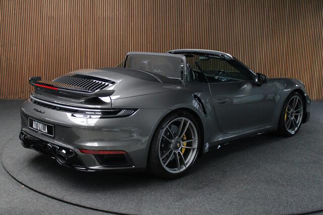 Porsche 911 Cabrio 3.8 Turbo S Carbon PDCC Keramisch Matrix 360 Leer Navi Burmester Stoelventilatie Memory seats PDC Stoelverwarming Climate Stuurverwarming PTV Plus PDLS+