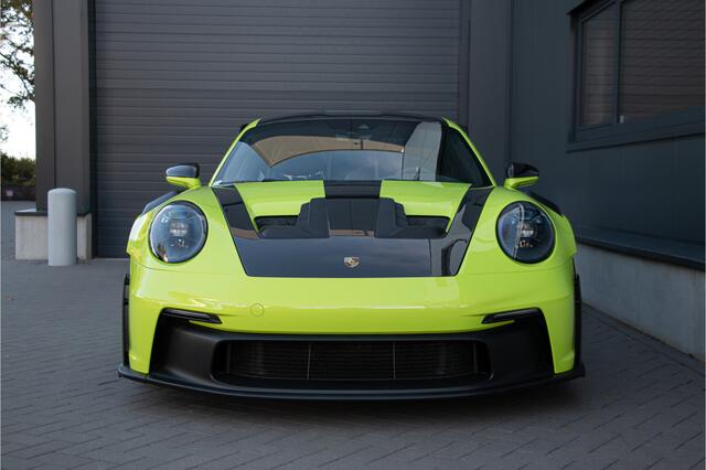Porsche 911 4.0 GT3 RS | Weissach | PTS | Keramische PCCB | Lift | Exclusive Manufaktur Acidgreen ¤ 16.539 PTS | Bose Sound | Sport Chrono | PDLS+ Black | 525PK | Alcantara | Carbon | BTW | 992 | Clubsport pakket | Camera | Sfeerverlichting | Apple & Android Carplay 